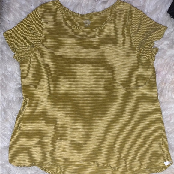 yellow and white striped tee - Picture 1 of 2